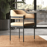 Pama 工業簡約風皮革餐椅